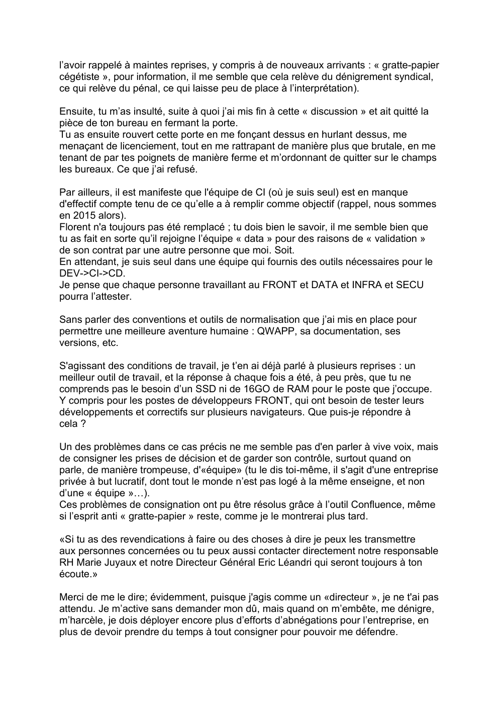 Projet non envoyé relatif à l'altercation — page 4 sur 9